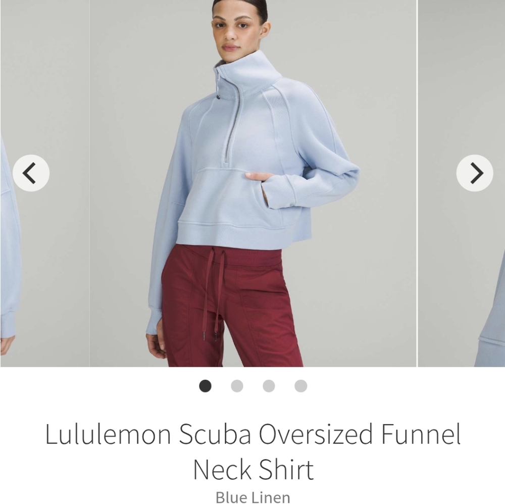 Lululemon scuba oversized half zip funnel neck